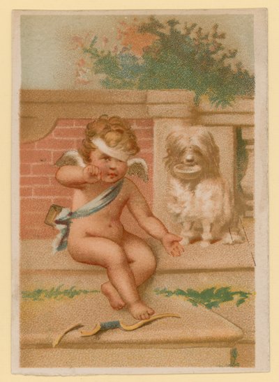 Putto Playing by French School