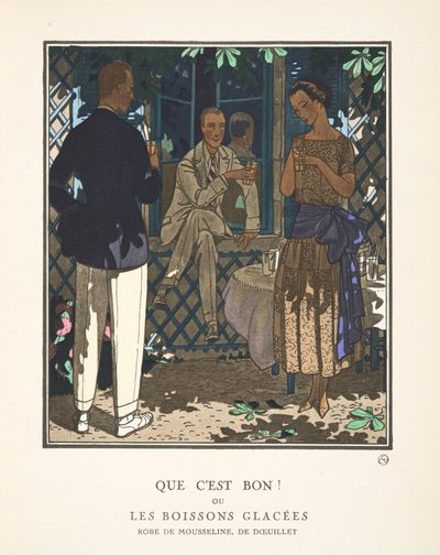 How Good It Is! Or The Iced Drinks, from a Collection of Fashion Plates by French School