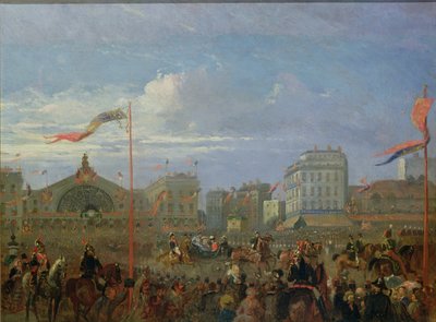 Queen Victoria (1819-1901) Arriving at the Gare de l