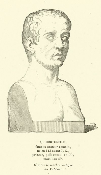 Quintus Hortensius, Roman Optimate politician and orator by French School