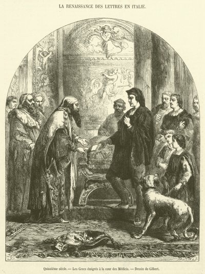 Fifteenth Century, The Greeks Emigrated to the Court of the Medicis by French School