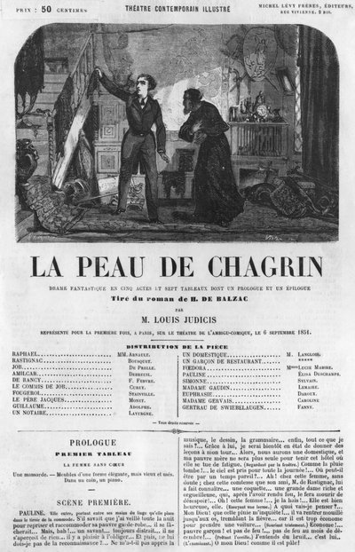 Raphael de Valentin and the shopkeeper, illustration from 