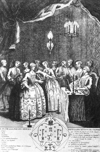 Reception of Ladies at the Lodge of Mopses by French School