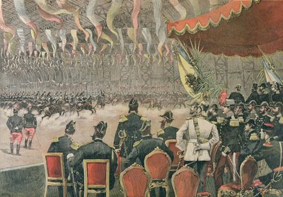Reception of Tsar Alexander III in Paris, illustration from le Petit Journal by French School