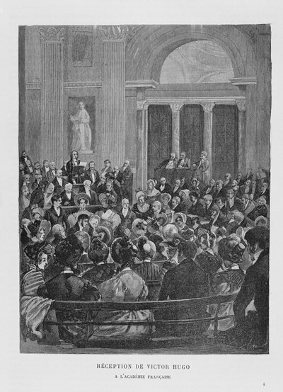 Reception of Victor Hugo at the French Academy by French School