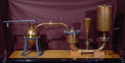 Reconstruction of a Steam Pressure Machine Invented by Denis Papin by French School