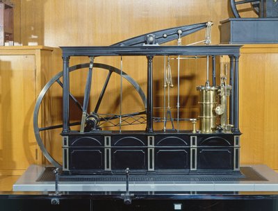 Reconstruction of the Steam Engine Designed by James Watt by French School