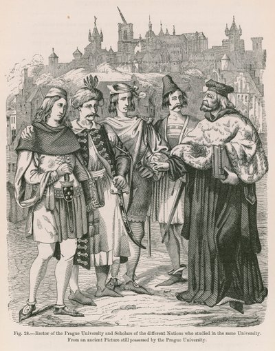 Rector of the Prague University and Scholars of the Different Nations who studied in the same University by French School