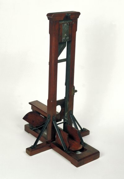 Reduced Model of a Guillotine by French School