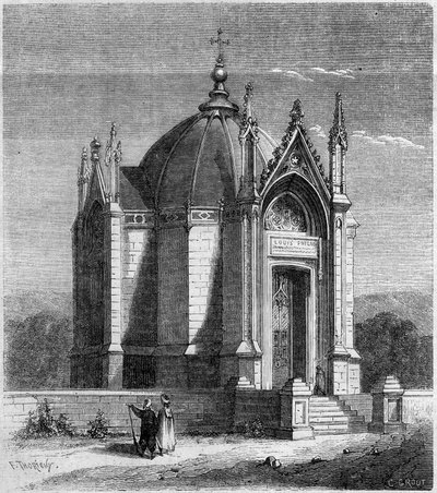 Religious architecture: exterior view of the chapel Saint Louis (1842), Carthage, Tunisia by French School