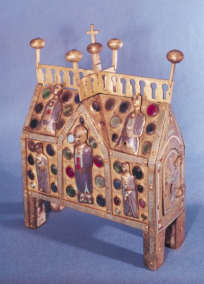 Reliquary chest in the form of a house, Limousin by French School