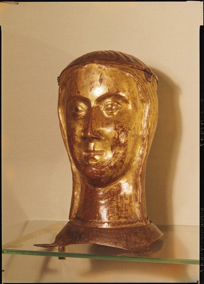 Reliquary head of a companion of St. Ursula, c.1300, Limoges by French School