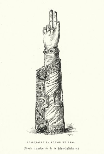 Reliquary in the form of an arm by French School