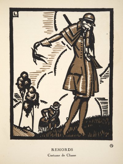 Remorse, from a Collection of Fashion Plates by French School