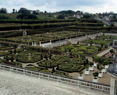 Renaissance Architecture: View of the Gardens of the Chateau de Villandry by French School