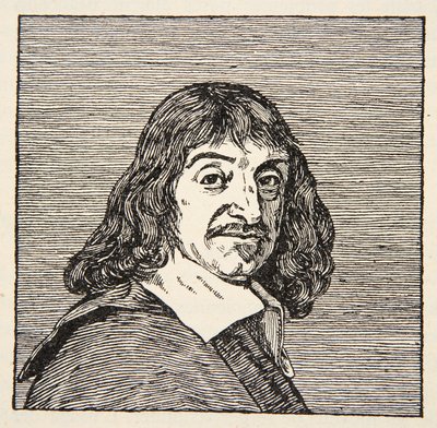 Rene Descartes, illustration from Histoire de la Nation Francaise, Sciences, Volumes I & II by French School
