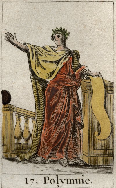 Representation of Polyhymnia, Muse of sacred hymn and eloquence. From 