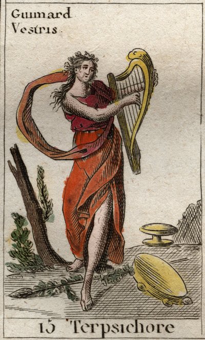 Representation of Terpsichore, Muse of Dance, Holding a Lyre. From 