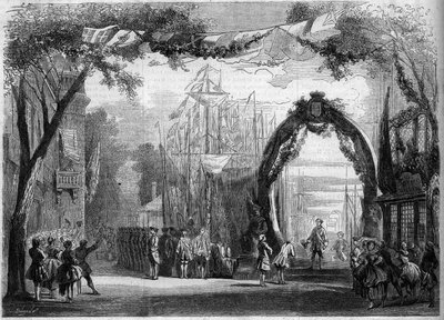 Representation of an opera: Scenography of the 1st act of 