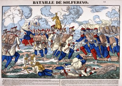 Representation of the Battle of Solferino, June 24 by French School
