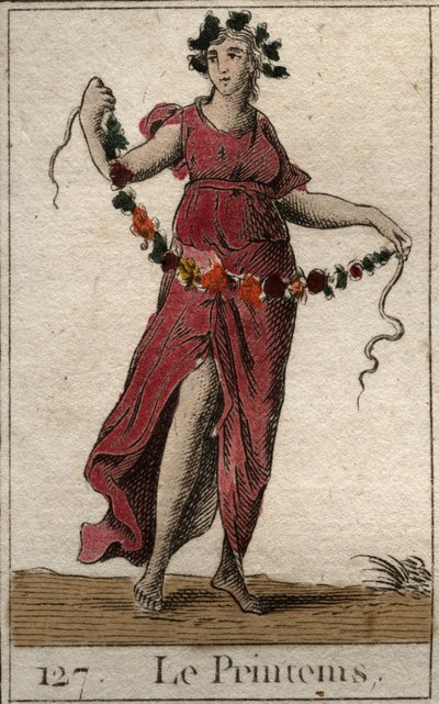 Representation of the Spring Season as Flora Holding a Garland of Flowers. From 