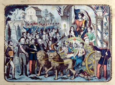 Republican allegory celebrating the French Constitution of 1876 by French School