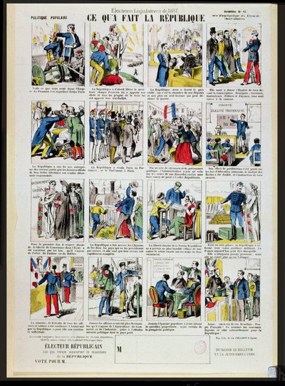 Republican propaganda in support of the foundation of the Third Republic by French School