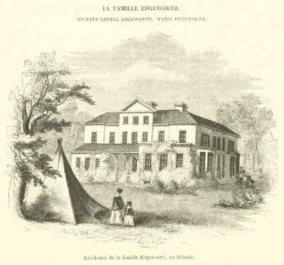 Residence of the Edgeworth Family, Ireland (engraving) by French School