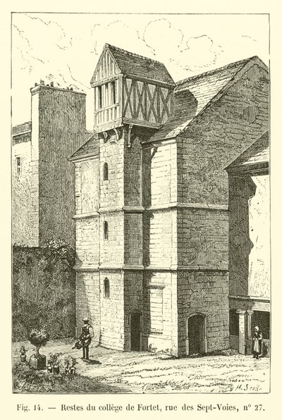 Remains of the College of Fortet, rue des Sept-Voies, no 27 by French School