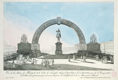 Restoration of the Statue of Henry IV on Pont Neuf, Paris by French School