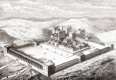 Restored Second Temple, Jerusalem, from Les Merveilles de la Science, 1870 by French School