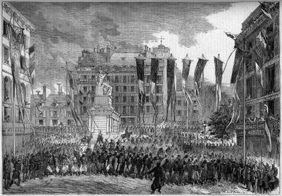 Return of the French troops after the Risorgimento, Paris. by French School