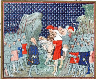 Richard II Betrayed at Penmaur Rhos and Taken Prisoner by the Duke of Northumberland, Facsimile Copy from Le Prinse et Mort du Roy Richart by Jean Creton, Reprinted 19th Century by French School