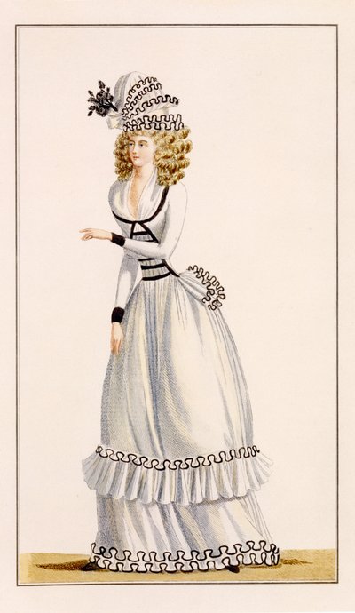 Robe de Demi Demie from Journal de la Mode et du Gout, 1790 by French School