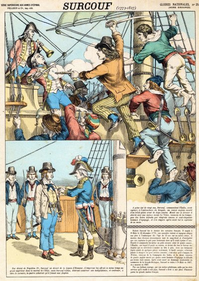 Robert Surcouf, French sailor and privateer, here at boarding of English boat 