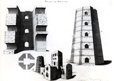 Roman Lighthouse and Church of St. Mary-in-Castro at Dover, Kent, England by French School