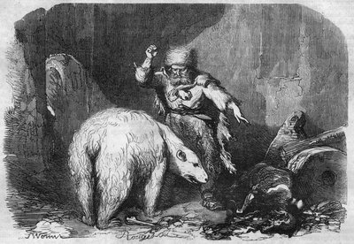 Roman serial: "Han of Iceland" by Victor Hugo (1802-1885). Engraving in "Les bons romances" by French School