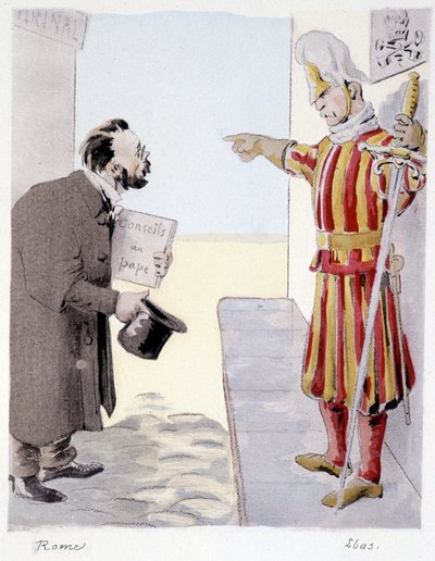 Rome - in Zola: 32 caricatures lustrant les romances de Zola by Lebourgeois, ed. Bernard & Cie, Paris by French School