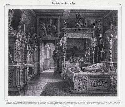 Room at the Hotel de Cluny, Paris, where Mary Tudor spent her period of mourning in 1515 after the death of her husband, King Louis XII of France by French School