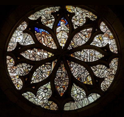 Rose Window Given by Jehan Carera de la Hasse; It Features the Seven Sorrows of the Virgin and New Testament Scenes by French School