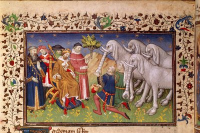 Alexander given white elephants, from 
