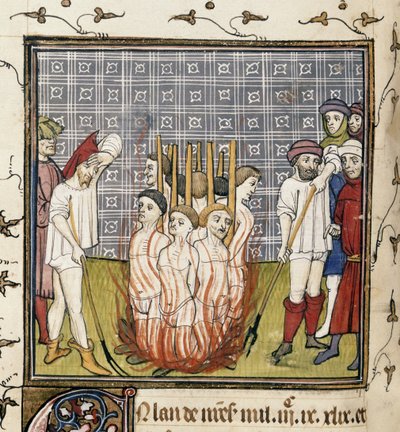 Burning of Templars, illustration from the 
