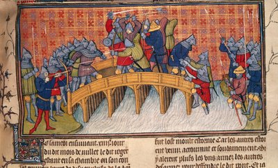 Battle on Bridge over Seine during the Hundred Years