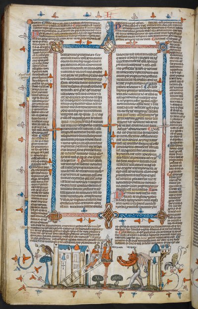 The Painter and the Devil, from Decretals of Gregory IX with gloss of Bernard of Parma by French School