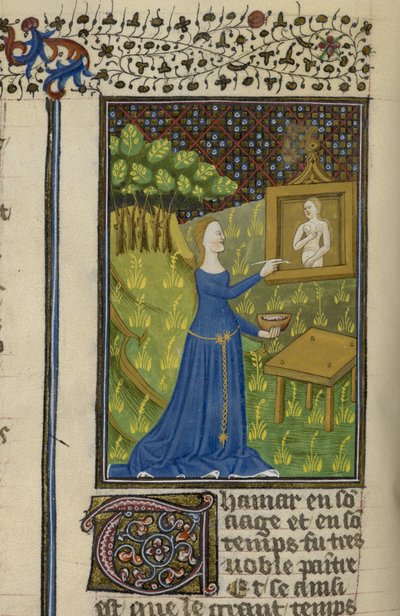 Thamar painting the goddess Diana, from 