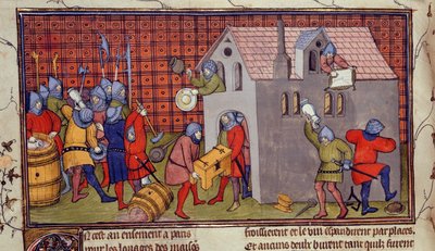 Looting of a house by French School