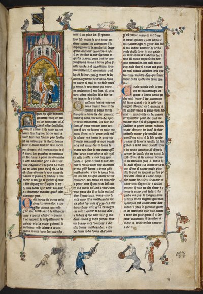 Henry II of England with scribe, illustration from 