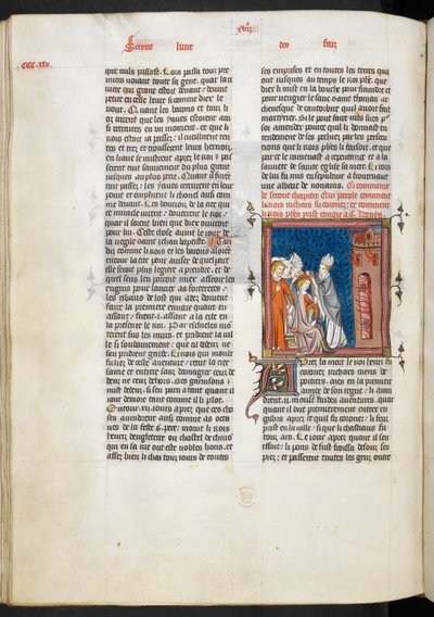 Coronation of King Richard I (illustration from Les Grandes chroniques de France) by French School