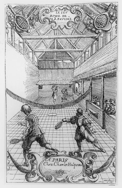 Royal Tennis, Frontispiece from Jeu Royal de la Paume, 1632 by French School