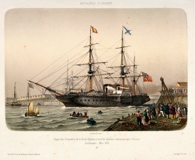 Royal West Indian Mail Steamer Orinoco leaving Southampton, c.1854 by French School